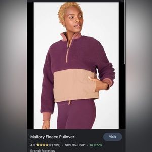 Mallory Fleece Crop Pullover Fabletics